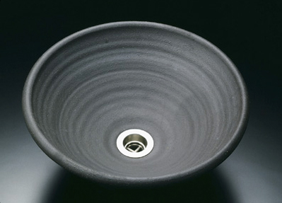 炭化黒焼締│真山窯の美濃焼陶芸手洗い鉢