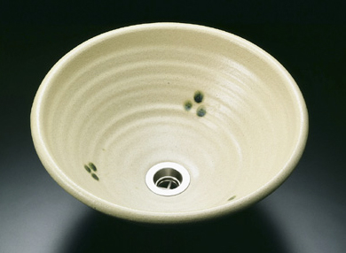 黄瀬戸点紋│真山窯の美濃焼陶芸手洗い鉢